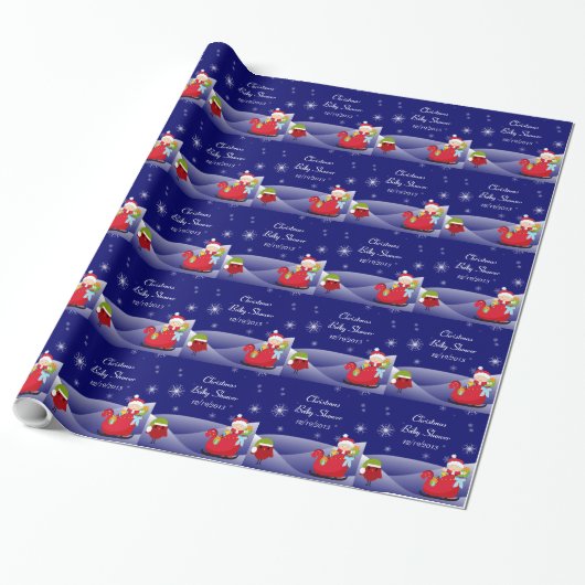 WeihnachtsBabyparty-Packpapier Geschenkpapier (Ungerollt)
