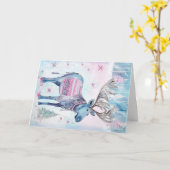 Weihnachtsbabys Elk Holiday Gruß Karte (Gelbe Blume)