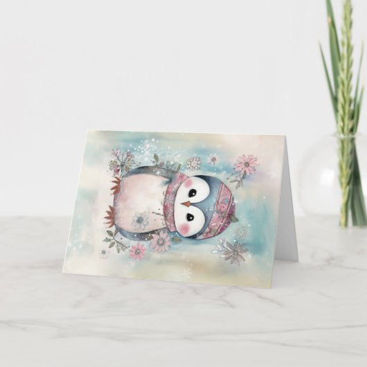 Weihnachtsbabys Pinguin Holiday Gruß Karte (Vorderseite)