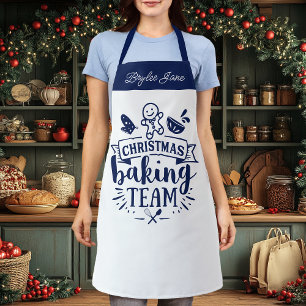 Weihnachtsback-Team Cute Navy Personalisiert Schürze