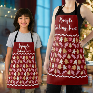 Weihnachtsback-Team-Gingerbread-Muster Custom Schürze