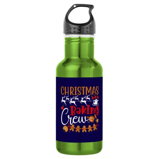Weihnachtsbacken-Crew-80543 Edelstahlflasche (Vorderseite)
