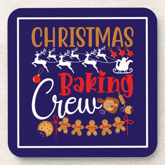 Weihnachtsbacken-Crew-80543 Getränkeuntersetzer (Vorderseite)