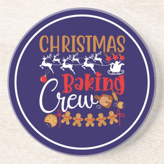 Weihnachtsbacken-Crew-80543 Getränkeuntersetzer (Vorne)