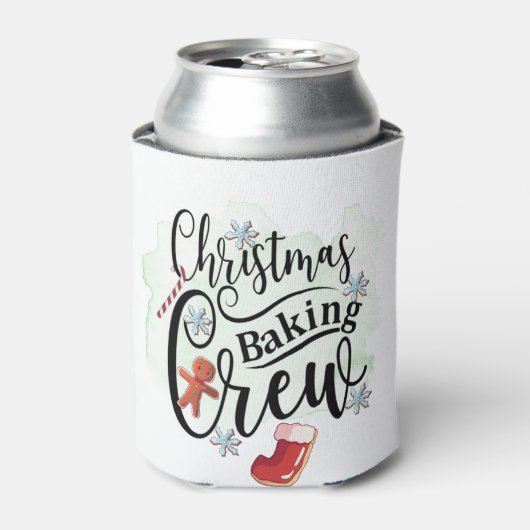 Weihnachtsbacken-Crew Dosenkühler (Kanne Vorderseite)