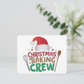 Weihnachtsbacken-Crew Feiertagskarte (Stehend Vorderseite)