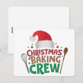 Weihnachtsbacken-Crew Feiertagskarte (Vorne/Hinten)
