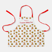 Weihnachtsbacken Crew Lebkuchen Kekse Monogramm Schürze (Vorderseite)