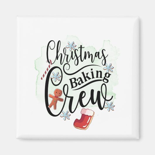 Weihnachtsbacken-Crew Magnet (Vorne)