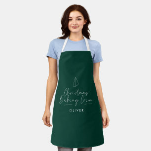 Weihnachtsbacken Crew modern minimalistisch elegan Schürze