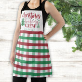 Weihnachtsbacken Crew Name Red Green Kariert Niedl Schürze