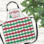 Weihnachtsbacken Crew Name Red Green Kariert Niedl Schürze