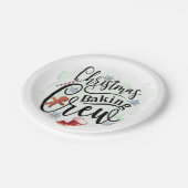 Weihnachtsbacken-Crew Pappteller (Schrägansicht)