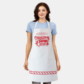 Weihnachtsbacken Crew Personalisiert Rot & Weiß Schürze (Getragen)