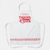 Weihnachtsbacken Crew Personalisiert Rot & Weiß Schürze (Vorderseite)