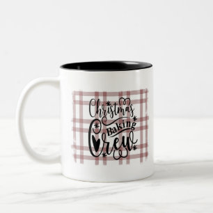 Weihnachtsbacken-Crew Zweifarbige Tasse