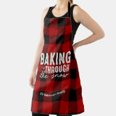 Weihnachtsbacken durch den Schnee Buffalo Plaid Schürze (InSitu)