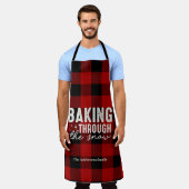 Weihnachtsbacken durch den Schnee Buffalo Plaid Schürze (Getragen)