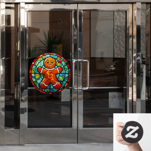 Weihnachtsbacken Gingerbrot Mann Fensteraufkleber (Büro Tür)