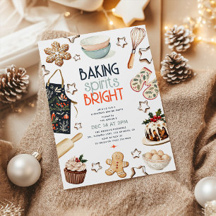 Weihnachtsbacken macht die Geister froh Party Einladung