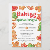Weihnachtsbacken-Party Einladung (Vorderseite)