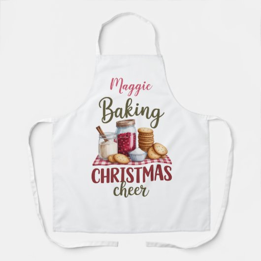 Weihnachtsbacken Personalisiert Schürze (Vorderseite)