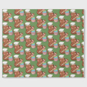 Weihnachtsbackenlebkuchen Geschenkpapier (Flach)