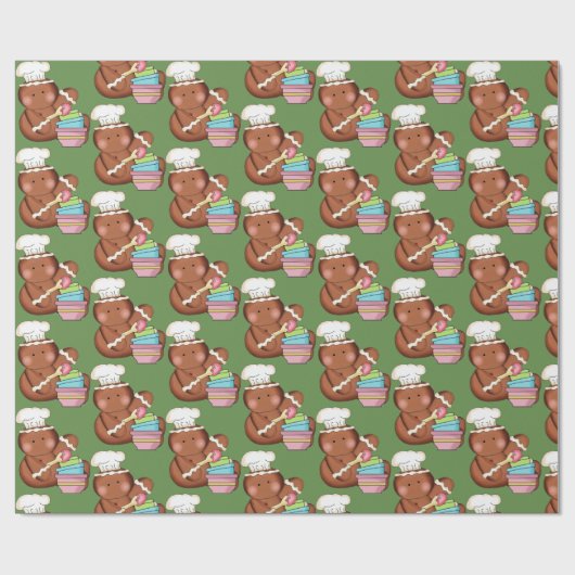 Weihnachtsbackenlebkuchen Geschenkpapier (Flach)