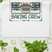 Weihnachtsbäcker-Crew Schneemann Chef Lebkuchen Co Geschirrtuch (Gefaltet)