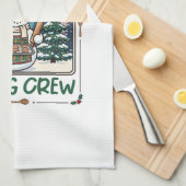 Weihnachtsbäcker-Crew Schneemann Chef Lebkuchen Co Geschirrtuch (Viertel Falte)