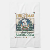 Weihnachtsbäcker-Crew Schneemann Chef Lebkuchen Co Geschirrtuch (Vertikal)