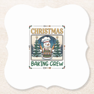 Weihnachtsbäcker-Crew Schneemann Chef Lebkuchen Co Untersetzer
