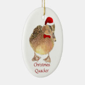 Weihnachtsbäcker, Sonnenduck, Vogel-Spaß Keramikornament (Rechts)