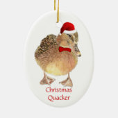 Weihnachtsbäcker, Sonnenduck, Vogel-Spaß Keramikornament (Hinten)