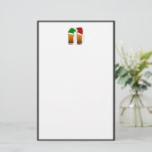 Weihnachtsbäckerchen Briefpapier (Stehend Vorderseite)