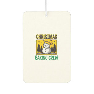 Weihnachtsbäckercrew Schneemann Holiday Design Autolufterfrischer