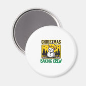 Weihnachtsbäckercrew Schneemann Holiday Design Magnet (Vorderseite/Rückseite)
