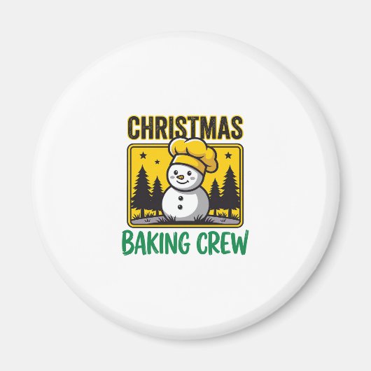 Weihnachtsbäckercrew Schneemann Holiday Design Magnet (Vorne)