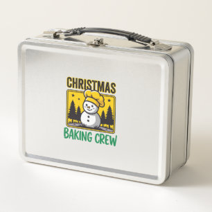 Weihnachtsbäckercrew Schneemann Holiday Design Metall Brotdose