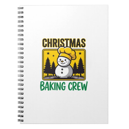 Weihnachtsbäckercrew Schneemann Holiday Design Notizblock (Vorderseite)