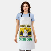 Weihnachtsbäckercrew Schneemann Holiday Design Schürze (Getragen)