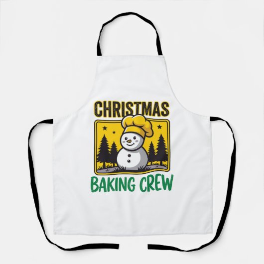 Weihnachtsbäckercrew Schneemann Holiday Design Schürze (Vorderseite)