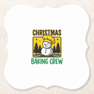 Weihnachtsbäckercrew Schneemann Holiday Design Untersetzer