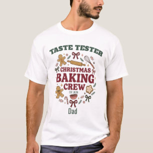 Weihnachtsbäckerei-Crew monogrammierter Name T-Shirt