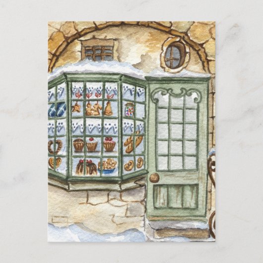 Weihnachtsbäckerei Feiertagspostkarte (Vorderseite)