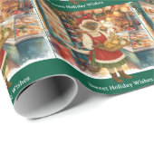 Weihnachtsbäckerei für Katzen Liebhaber Urlaub Geschenkpapier (Rolleneckpunkt)