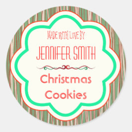Weihnachtsbäckerei Gebäck Runder Aufkleber