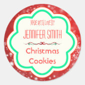 Weihnachtsbäckerei Gebäck Runder Aufkleber (Vorderseite)