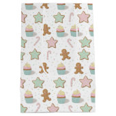 Weihnachtsbäckerei-Muster Mittlere Geschenktüte (Rückseite)