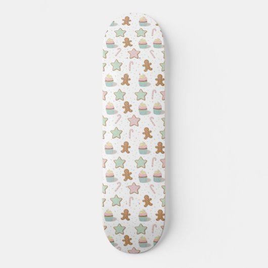 Weihnachtsbäckerei-Muster Skateboard (Vorderseite)